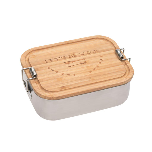 Lässig - Edelstahl Lunchbox mit Bambusdeckel "Adventure"