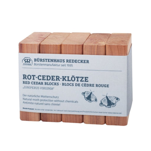 Redecker - Rot Ceder Klötze - der natürliche Mottenschutz - im 5er Pack