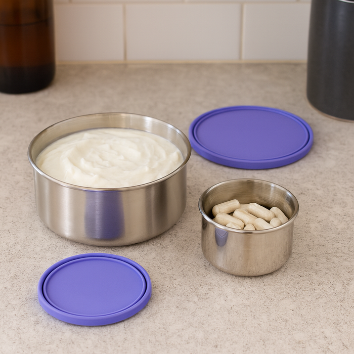 Tembo - Edelstahl Snack Pod 2er Set Lila