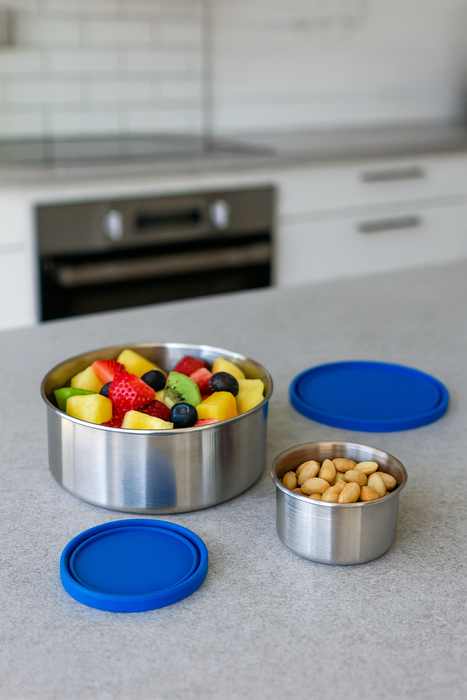 Tembo - Edelstahl Snack Pod 2er Set Blau