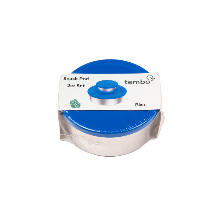 Tembo - Edelstahl Snack Pod 2er Set Blau