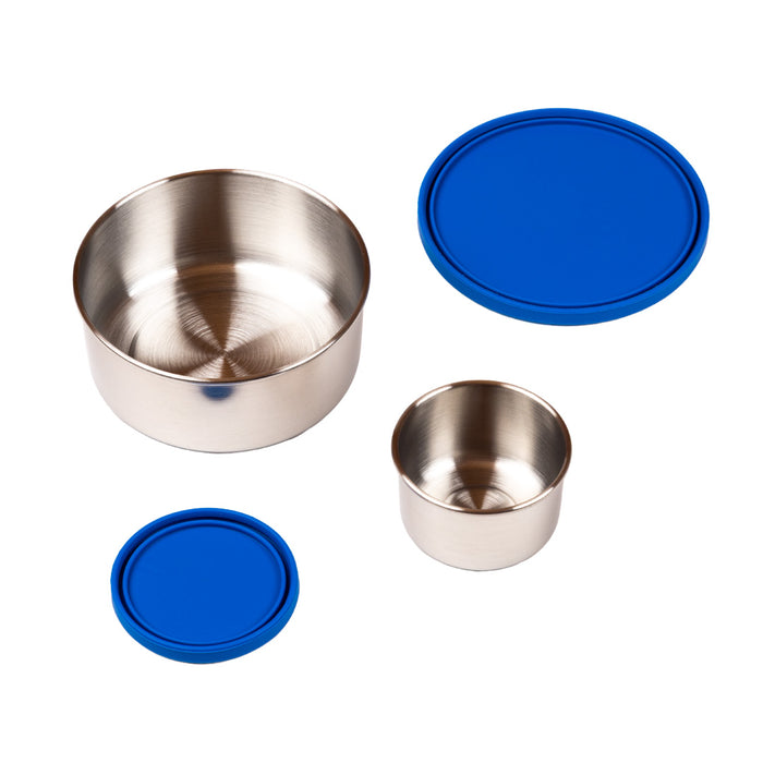 Tembo - Edelstahl Snack Pod 2er Set Blau