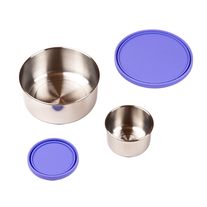 Tembo - Edelstahl Snack Pod 2er Set Lila