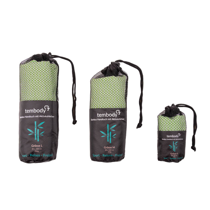 Tembody Bambus Reisehandtuch - Grün Gr.M