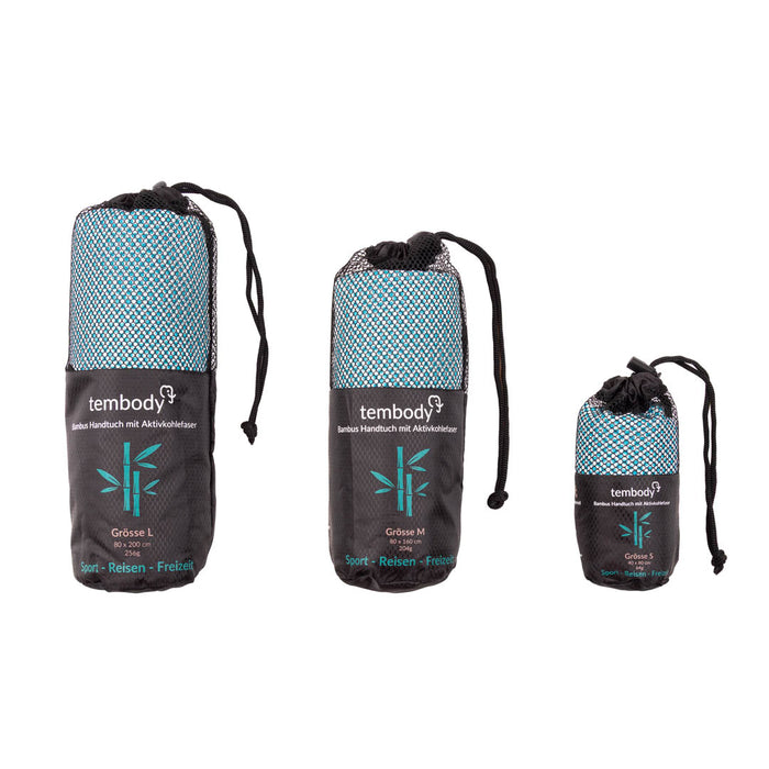 Tembody Bambus Reisehandtuch - Türkis Gr.S
