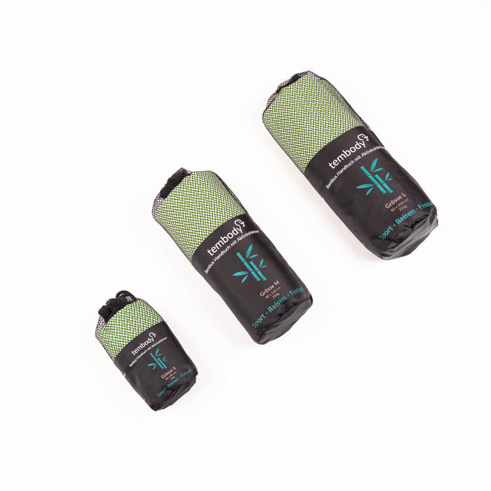 Tembody Bambus Reisehandtuch - Grün Gr.M