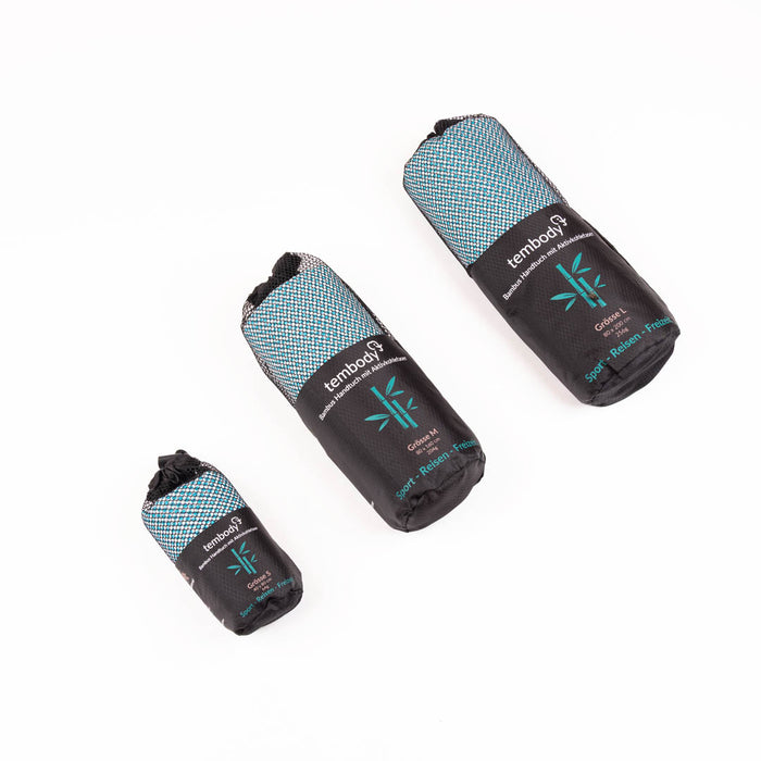 Tembody Bambus Reisehandtuch - Türkis Gr.S