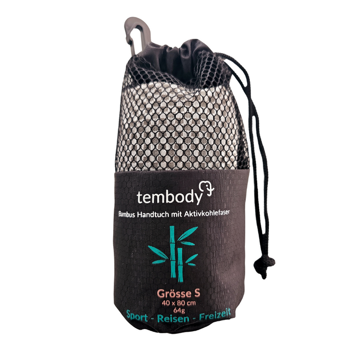 Tembody Bambus Reisehandtuch - Grau Gr.S