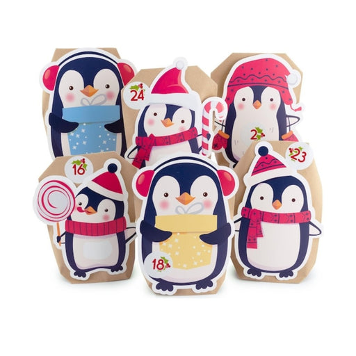 Adventskalender - Bastelset "Pinguin" 24 Tüten