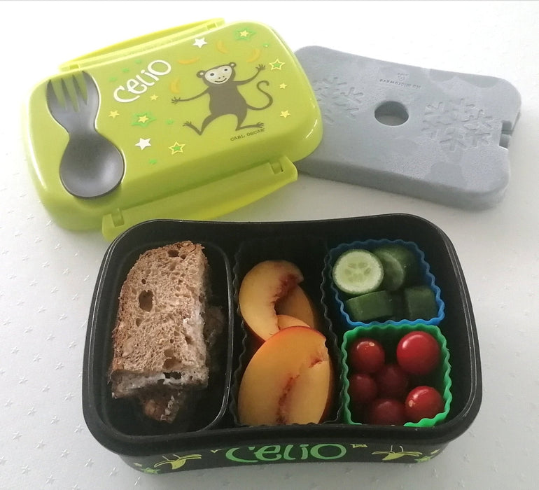 Carl Oscar - auslaufsichere Kinder Lunchbox mit Kühlakku und Besteck
