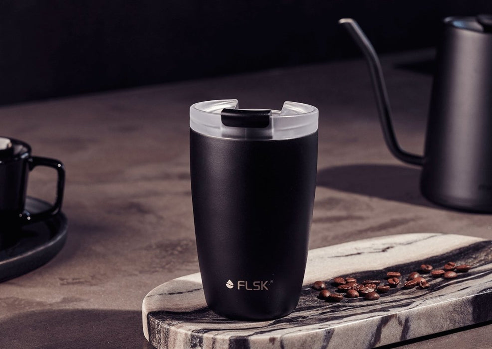 FLSK - "Cup" aussergewöhnlicher Thermobecher (350ml) Schwarz