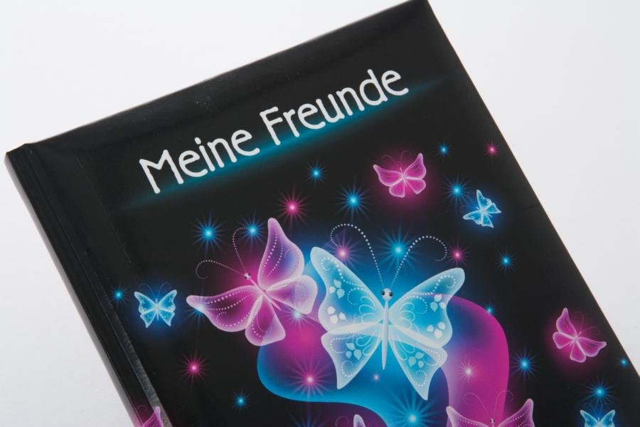 Goldbuch - Freundebuch 88 Seiten, Schmetterling