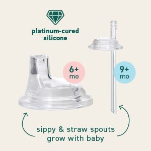 Green Sprouts - Trinklernbecher aus innovativer Pflanzenfaser für Babys ab 6 Monate - Grapefruit