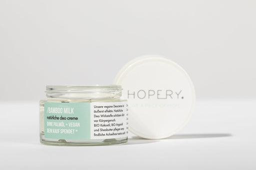 HOPERY Deo-Crème im Glastiegel - 100% natürlicher Schutz, ohne Aluminium & Silikone