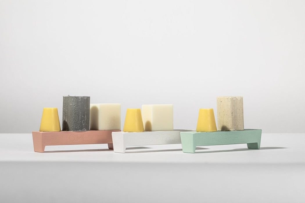 HOPERY recycelbares Beauty Rack mint - aus Mais und Bambusfasern