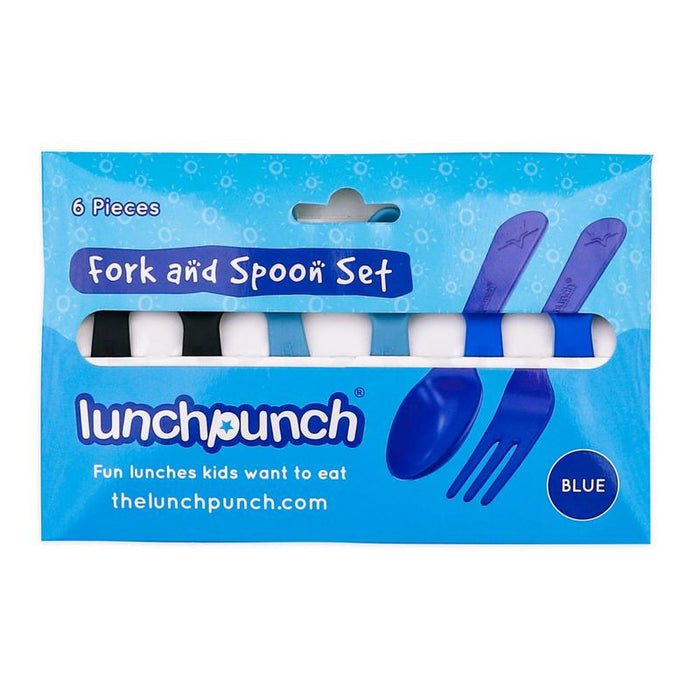 Lunch Punch - Mini Besteck für unterwegs - Gabel und Löffel im 6er Set