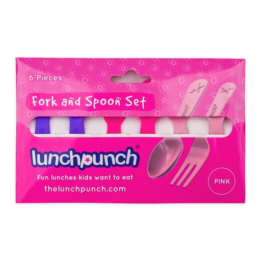 Lunch Punch - Mini Besteck im 6er Set - Pink