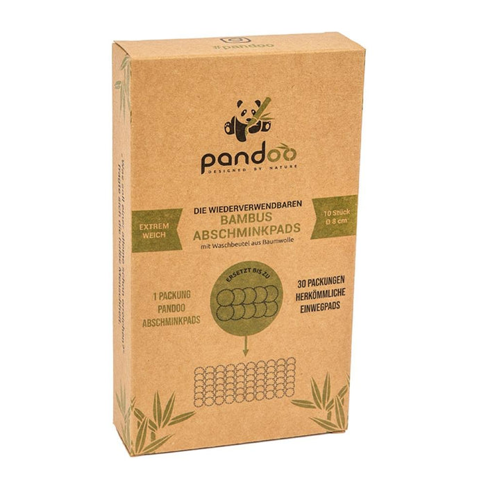 Pandoo - Wiederverwendbare Abschminkpads (10er Pack weiss/grün)