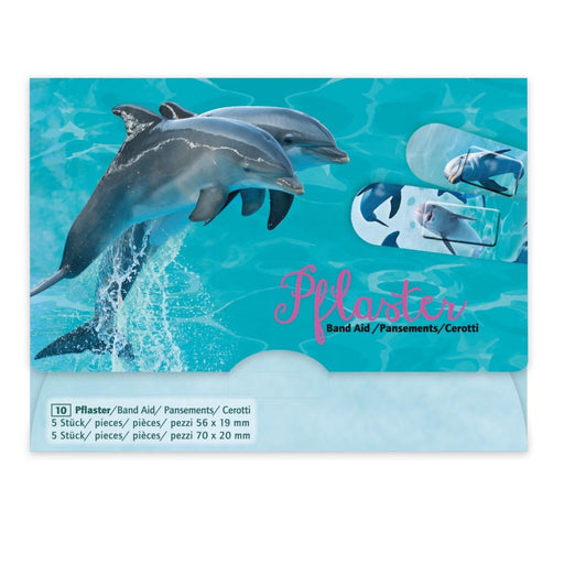 Pflasterbriefchen Delfine - mit 10 Pflastern in versch. Grössen