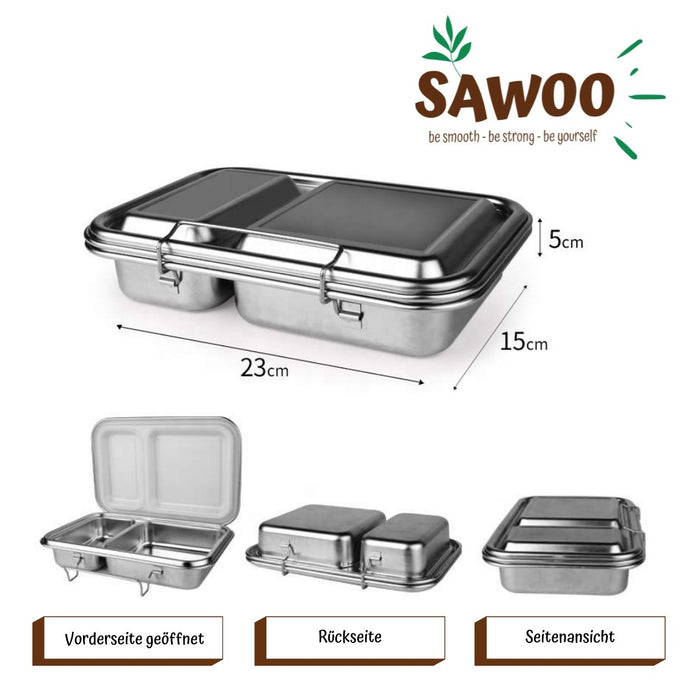 Sawoo - Edelstahl Lunchbox (auslaufsicher)