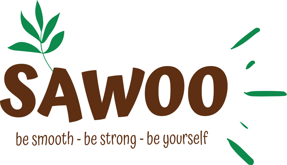 SAWOO - Rasierpinsel einzeln 100% vegan mit Olivenholz Griff