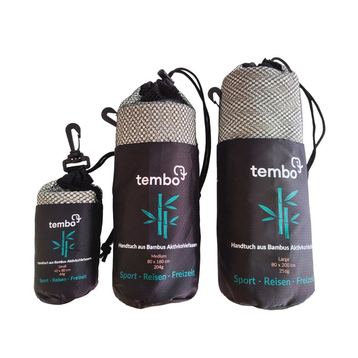 Tembo - Bambus Reisehandtuch mit Aktivkohlefasern - Grösse S