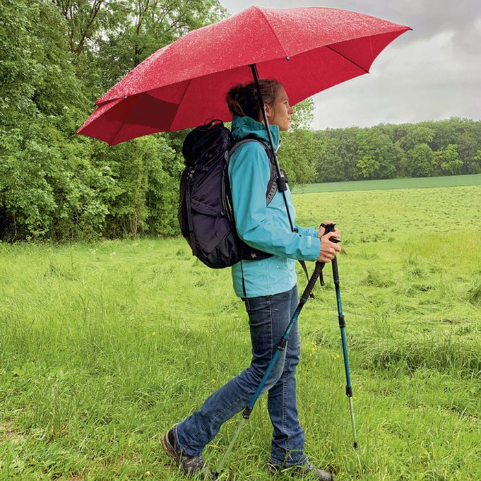 Trekking-Regenschirm "Swing backpack handsfree" - Rot