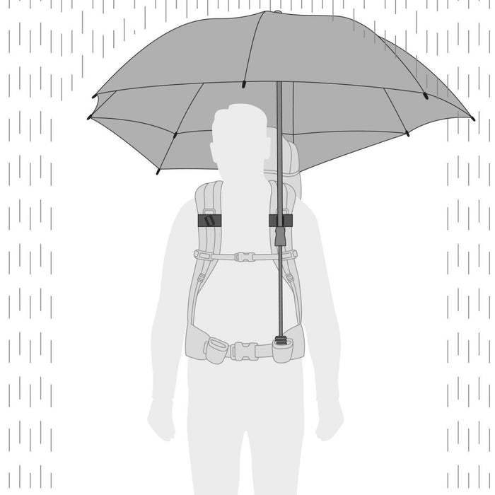 Trekking-Regenschirm "Swing backpack handsfree" - Rot