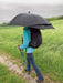 Trekking-Regenschirm "Swing backpack handsfree" - Schwarz
