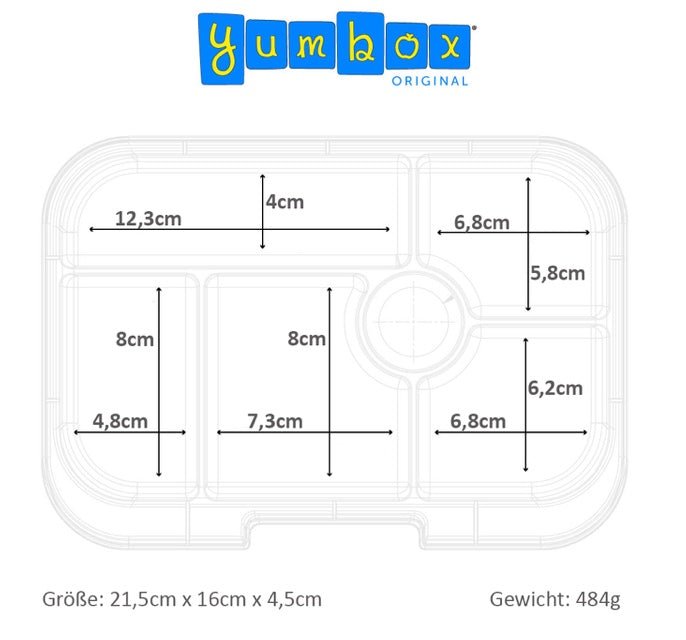 Yumbox Original Hazy Gray - 6fach unterteilt